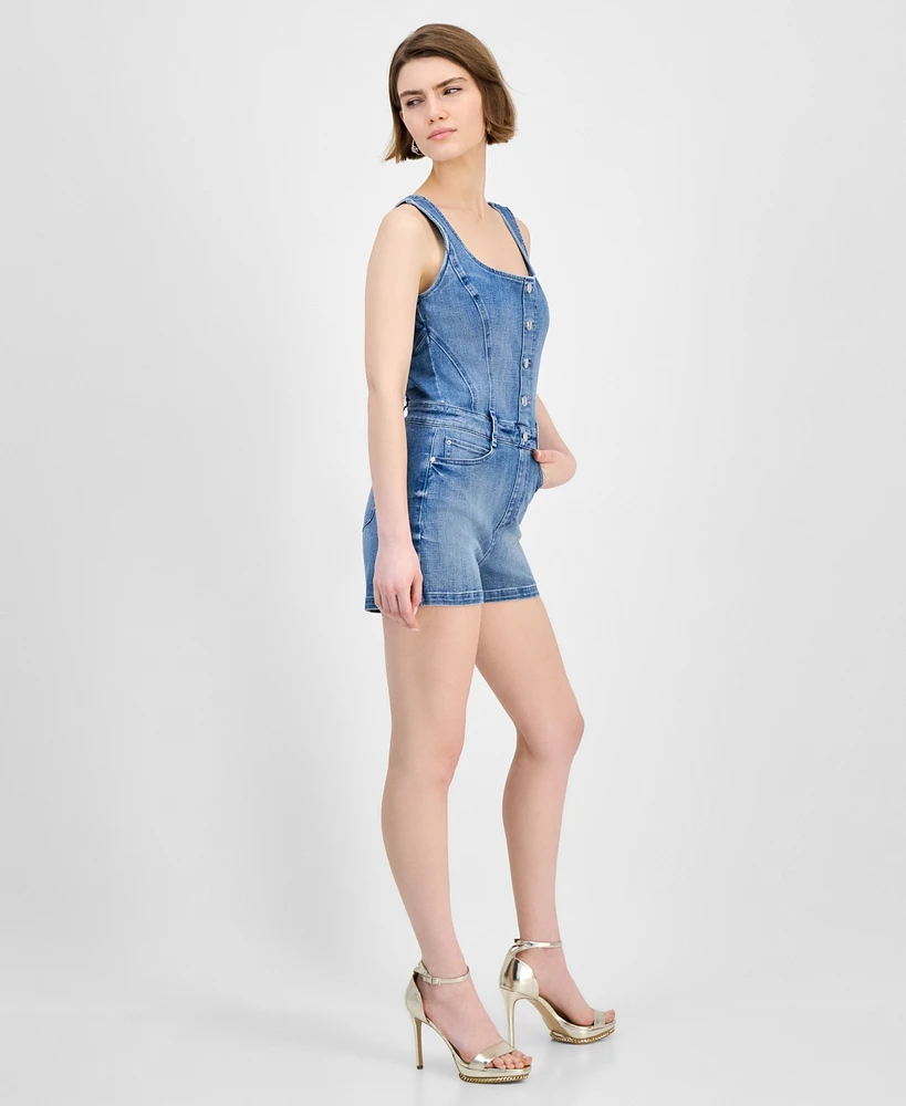 Guess Women's Sunni Denim Romper