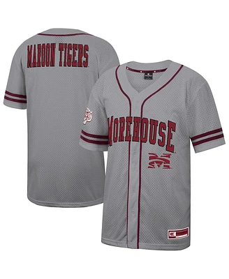 Colosseum Men's Gray Morehouse Maroon Tigers Free Spirited Baseball Jersey