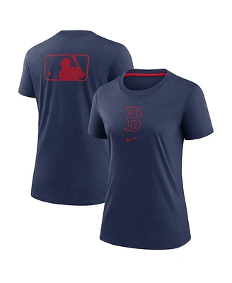 Nike Women's Navy Boston Red Sox Authentic Collection Early Work Tri-Blend T-Shirt