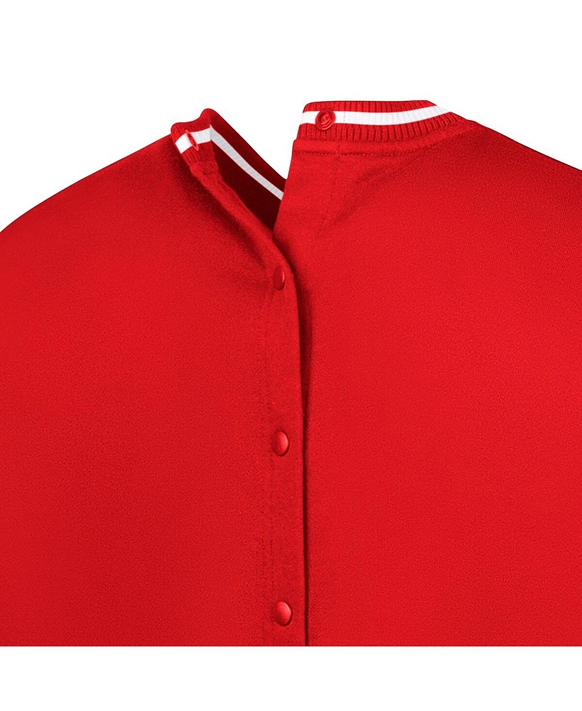 G-iii Sports by Carl Banks Men's Scarlet San Francisco 49ers Adaptive Blocker Fleece Pullover Sweatshirt