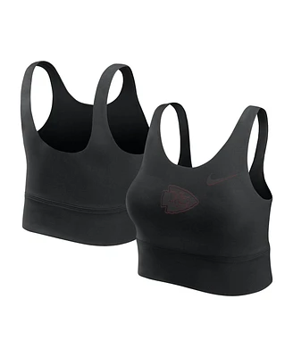 Nike Women's Black Kansas City Chiefs Performance Longline Sports Bra