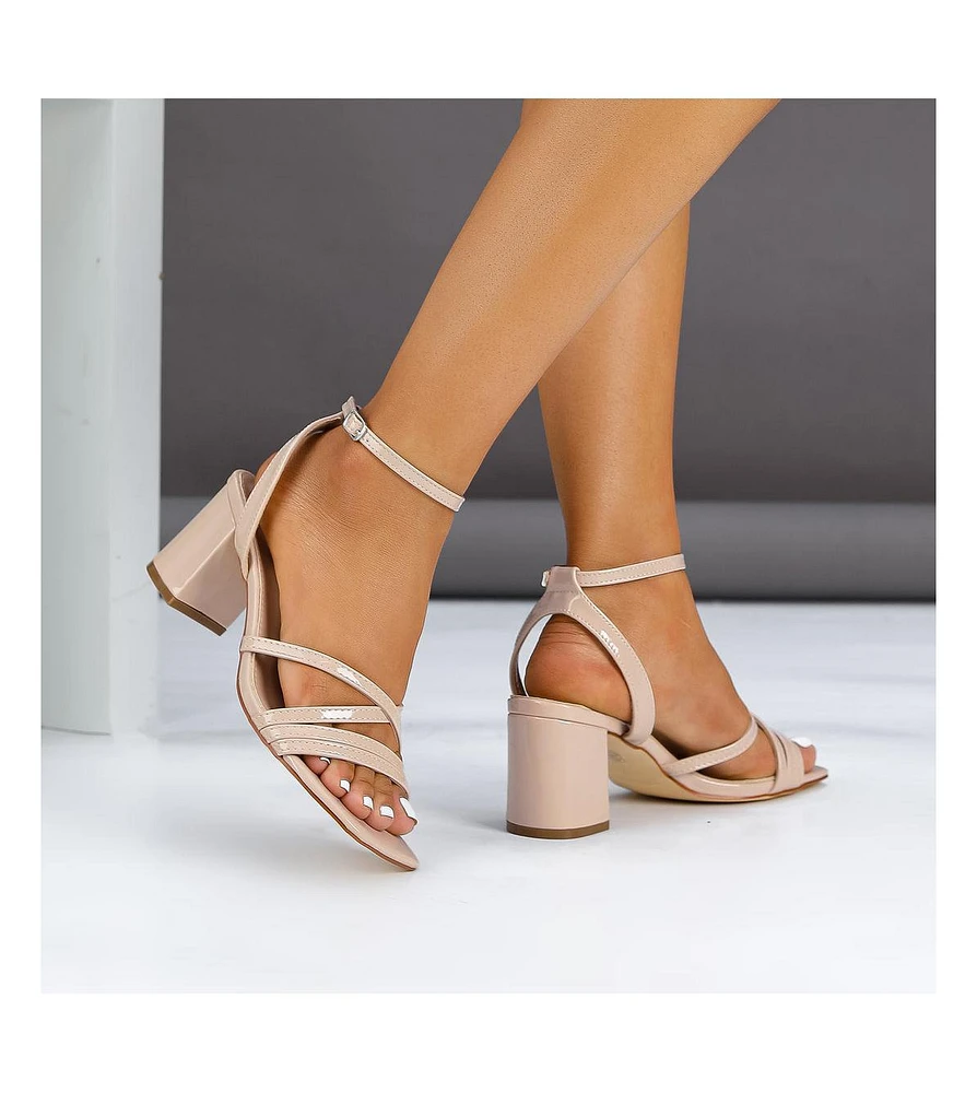 Berness Women's Havana Strappy Block Heeled Sandals