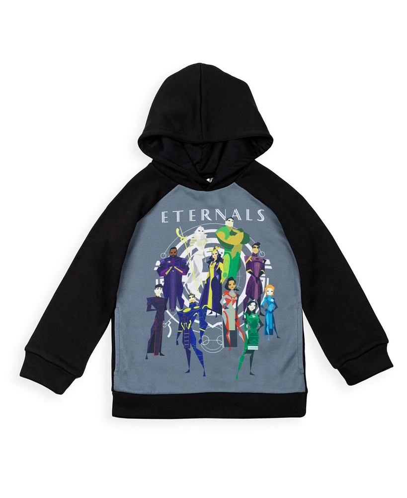 Eternals Boys Fleece Pullover Hoodie with Cape 3D nose