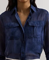 Lauren Ralph Lauren Women's Classic-Fit Print Chiffon Shirt