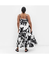 City Chic Plus Kehlani Print Maxi Dress