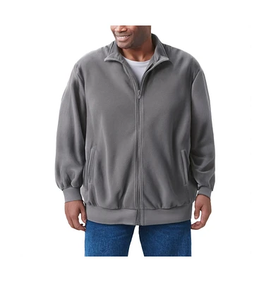 KingSize Men's Velour Full-Zip Jacket
