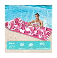 Inflatable Pool Floats Hammock with Headrest Floating Pool Lounge Chair 73 x 34in for Adults