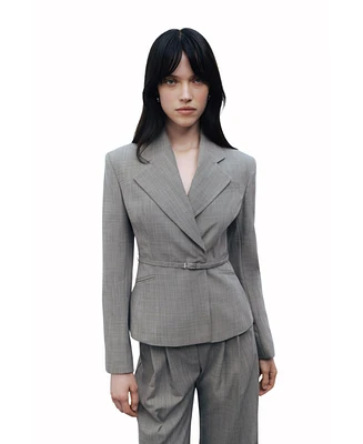 Nocturne Women's Thin Belted Blazer