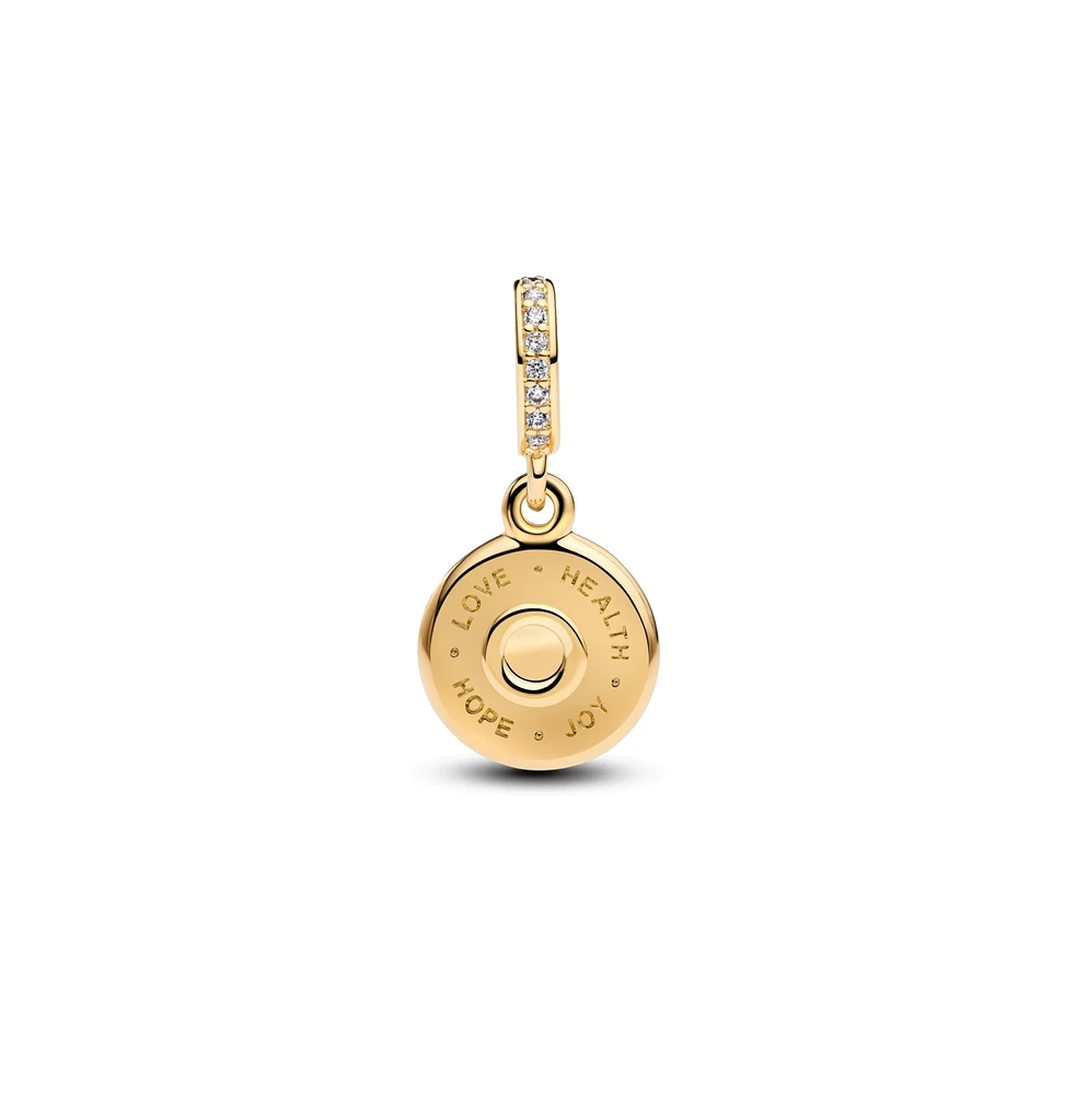 Pandora 14K Gold-Plated Happy Birthday Cake Dangle Charms