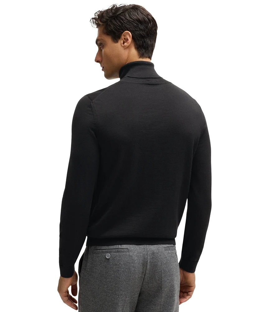 Boss by Hugo Men's Slim-Fit Rollneck Merino Wool Sweater