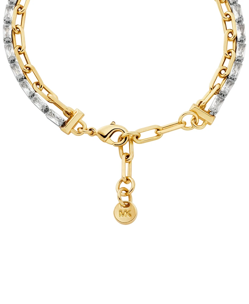 Michael Kors 14K Gold-Plated Brass Mixed Chain Bracelet