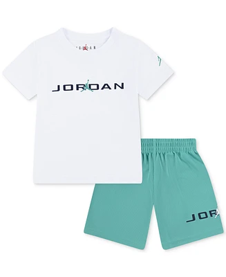 Jordan Toddler Boys 2-Piece Mj Baseline Mesh Shorts and T-Shirt Set