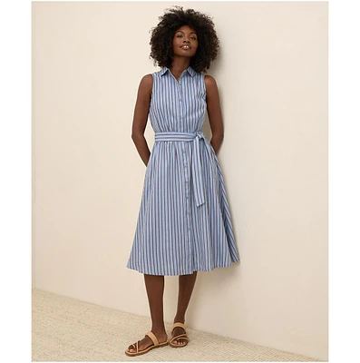 Pact Women's Organic Cotton Sunset Lightweight Cotton Sleeveless Shirtdress