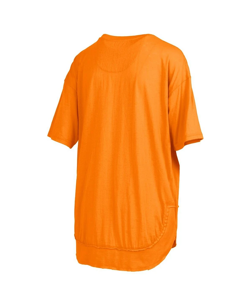 Pressbox Women's Orange Tennessee Volunteers Poncho T-Shirt
