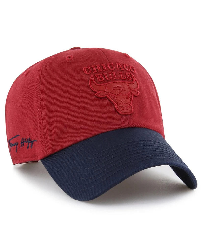 '47 Brand Men's x Tommy Hilfiger Red/Navy Chicago Bulls Courtside Cleanup Adjustable Hat