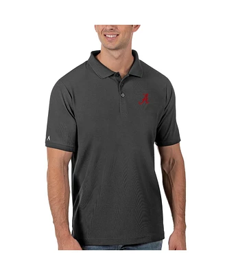 Antigua Men's Anthracite Alabama Crimson Tide Legacy Pique Polo Shirt