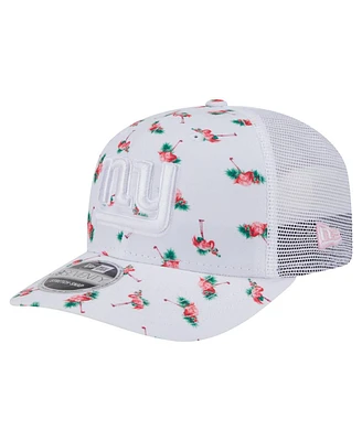 New Era Men's White New York Giants Adventure Flamingo Pattern 9SEVENTY Stretch-Snap Hat
