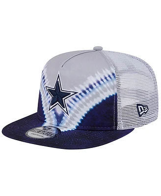 New Era Men's Gray/Navy Dallas Cowboys Throwback Dye Golfer Snapback Hat