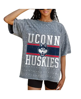 Gameday Couture Women's Gray UConn Huskies On the Ball Oversized T-Shirt