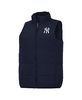 Antigua Women's Navy New York Yankees Experience Full-Zip Vest