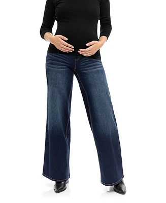 1822 Denim Maternity Over the Bump Wide Leg Jeans