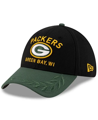 New Era Men's Black/Green Green Bay Packers 2025 Nfl Draft 39THIRTY Flex Hat