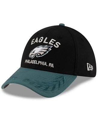 New Era Men's Black/Green Philadelphia Eagles 2025 Nfl Draft 39THIRTY Flex Hat