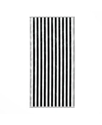 Linery & Co. Oversized Cotton Stripe Border Beach Towel