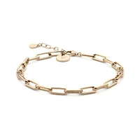 Vincero Women's Gold Chain Link Bracelet in Stainless Steel, Adjustable 7"
