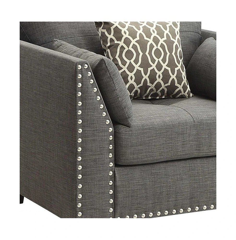 Linen Upholstered Armchair – Perfect for Living Room or Bedroom