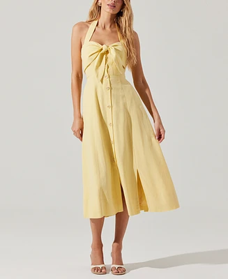 Astr the Label Women's Katherine Tie-Front Midi Dress