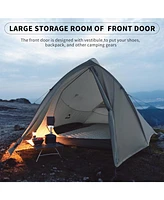 Naturehike 1 Person Tent Lightweight Backpacking Tent with Footprint - Free Standing Ultralight Camping Hiking Backpack Tents