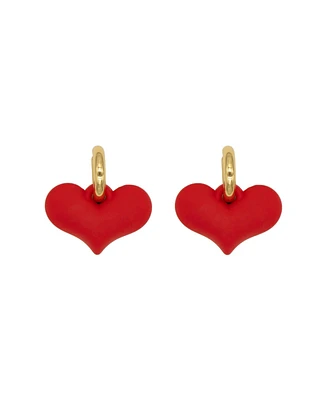 Chunky Heart Drop Earrings