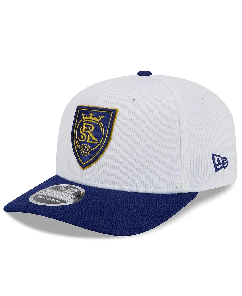 New Era Men's White/Blue Real Salt Lake 2025 Jersey Hook 9SEVENTY Stretch-Snap Hat