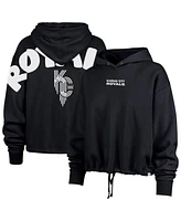 '47 Brand Women's Navy Kansas City Royals Connect Venice Cropped Pullover Hoodie