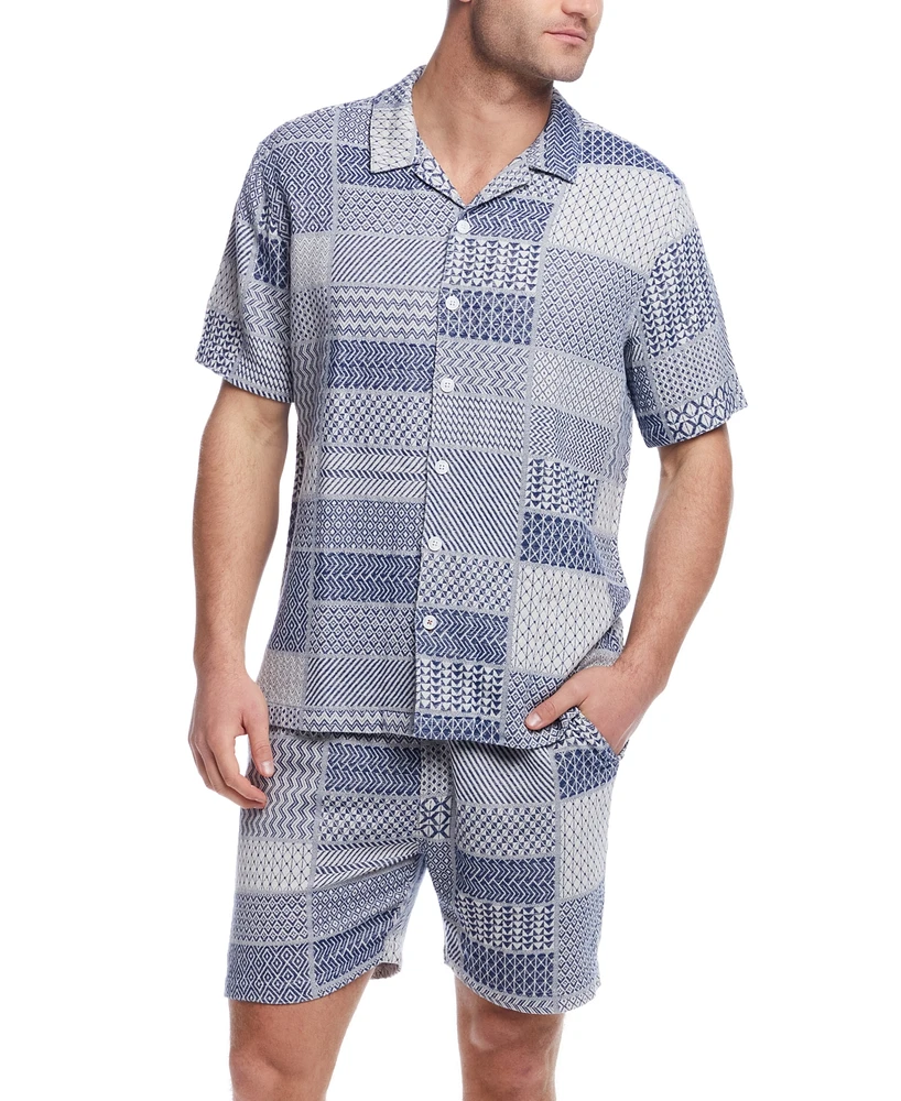 Weatherproof Vintage Men's Jacquard Knit Patch Shirt