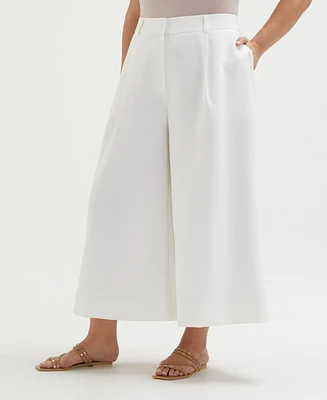 Ella Rafaella Plus Size Wide Culotte Pants