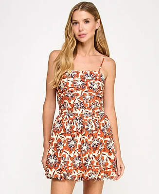 City Studios Juniors' Bow-Back Bubble-Hem Dress