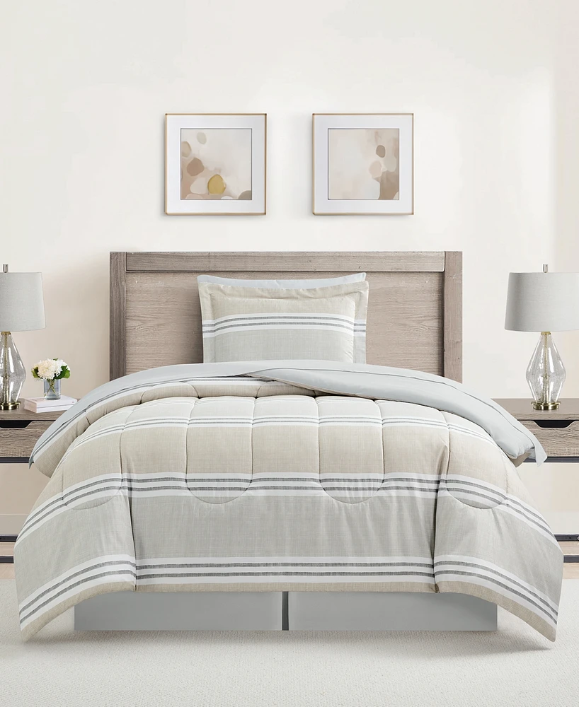 Sunham Aiden Striped 8-Pc. Comforter Sets, Exclusively at Macy's