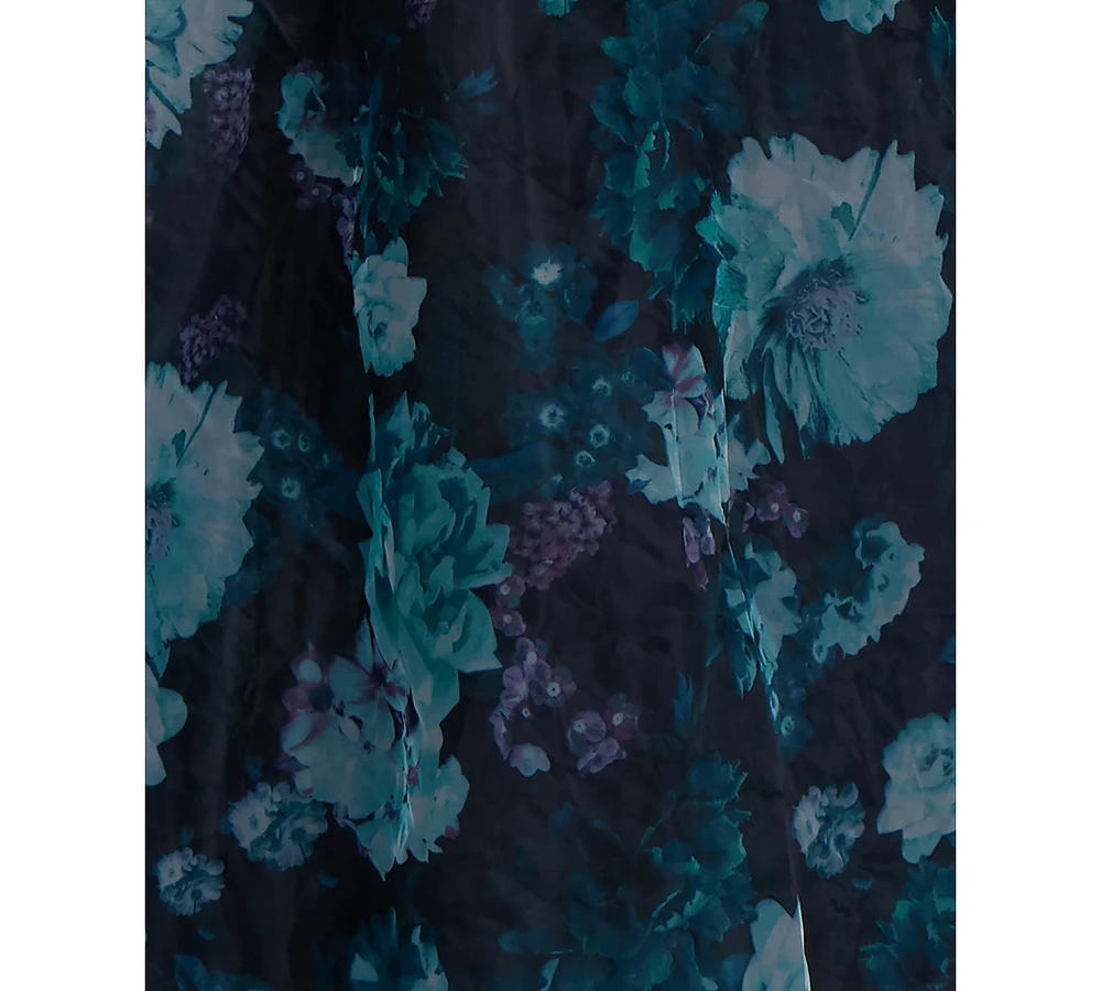 Sl Fashions Floral-Organza Gown