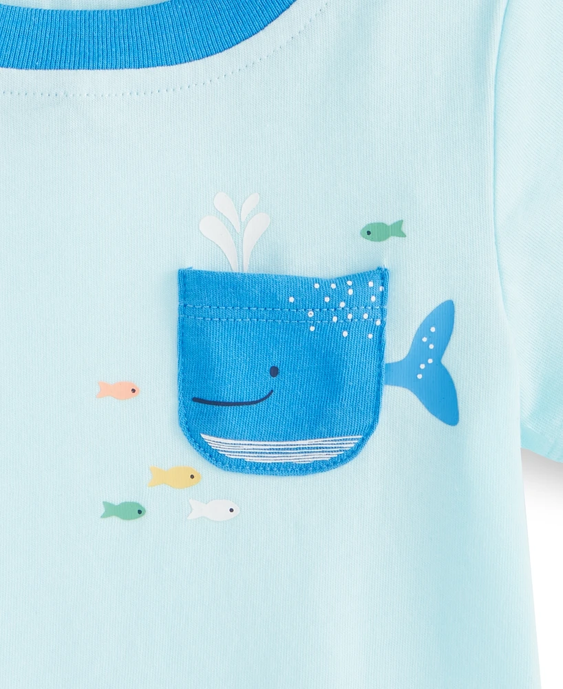 First Impressions Baby Boys Whale Graphic Pocket T-Shirt, Exclusively at Macy's