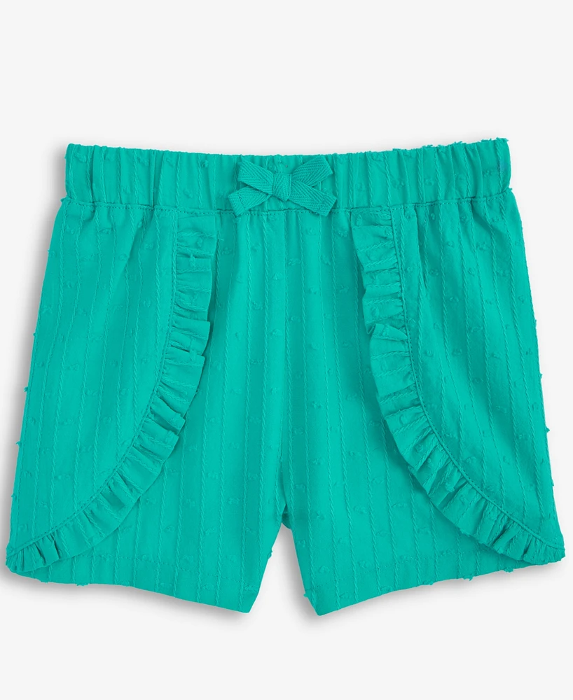 First Impressions Baby Girls Clip-Dot Cotton Shorts
