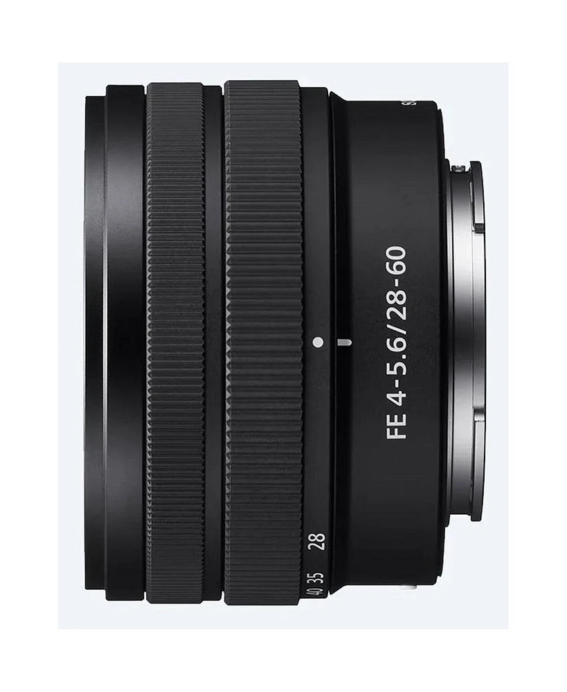 Sony Fe 28-60mm f/4-5.6 Lens, Bundle with 40.5mm Filter Kit, Lens Case, Cleaning Kit, Lens Cap Tether