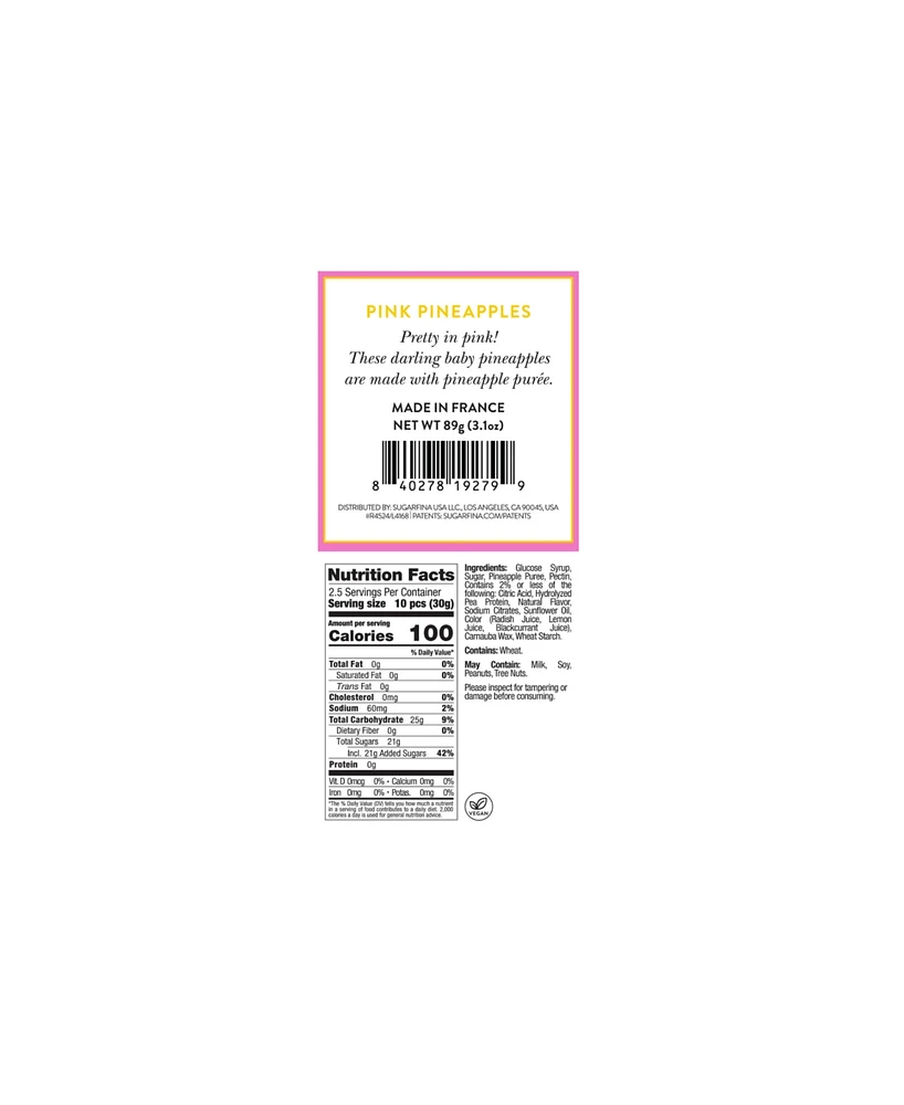 Sugarfina Pink Pineapples Small Cube Kit, 3 Pieces
