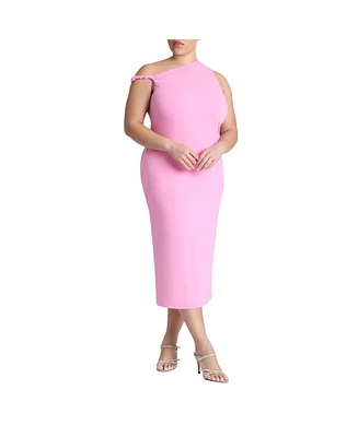 Eloquii Women's Twist Detail Midi Dress