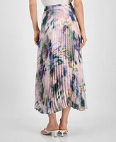 Boss Orange Women's Printed Pleated Midi Skirt