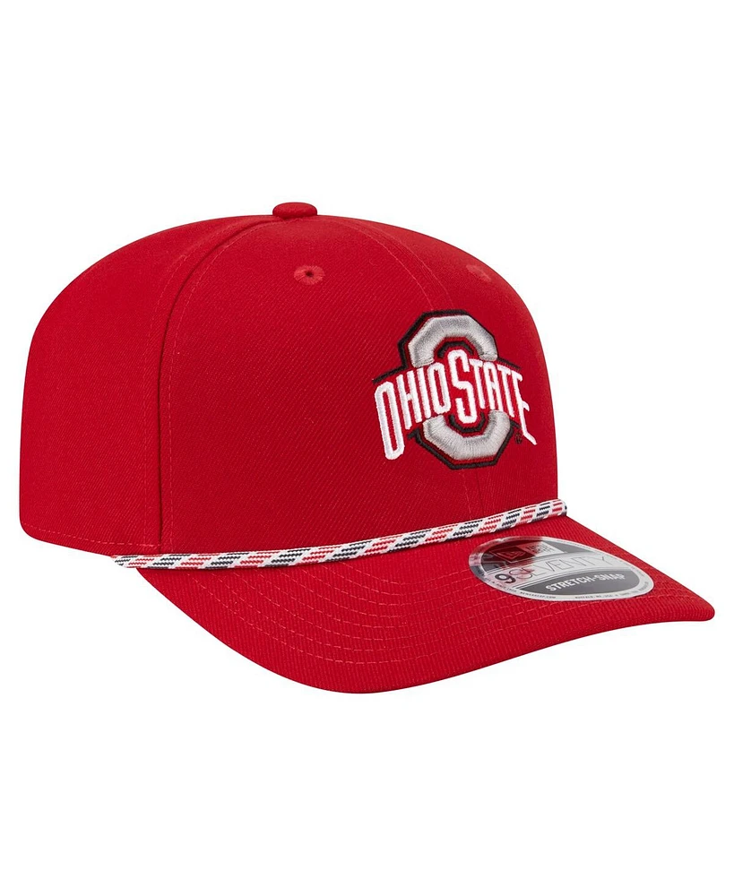 New Era Men's Scarlet Ohio State Buckeyes Game Day Multi-Rope 9SEVENTY Stretch-Snap Hat