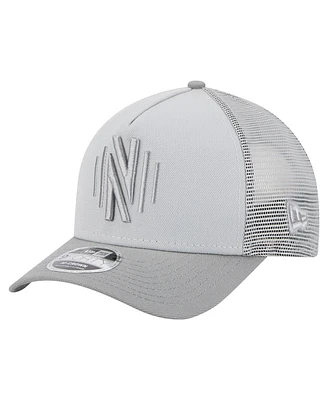 New Era Men's Gray Nashville Sc Color Pack 9FORTY A-Frame Adjustable Trucker Hat