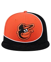 New Era Men's Black/Orange Baltimore Orioles Retro Split Corduroy Snapback Hat