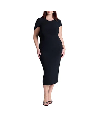 Eloquii Women's Cutout Back Midi Dress